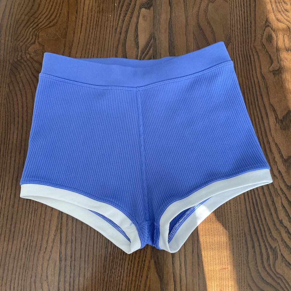 OFFLINE By Aerie Main Squeeze Seamless Super Shortie Women’s Baja Blue Shorts